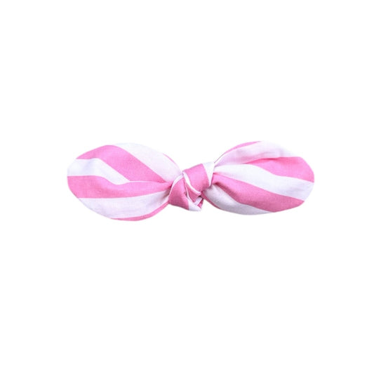 Pink Stripe Dinky Bow
