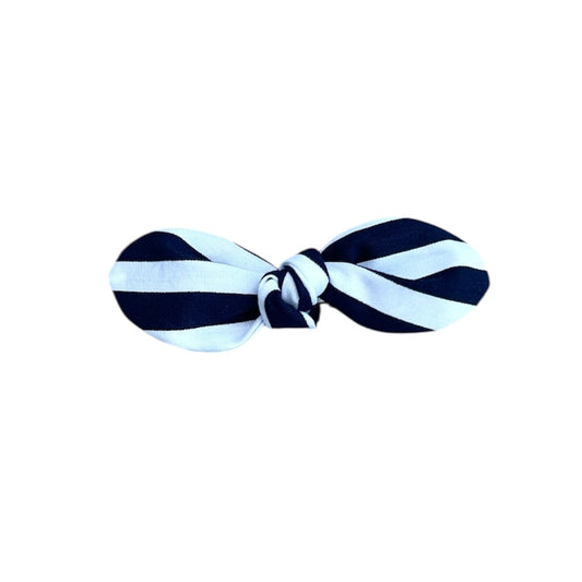 Navy Blue Stripe Dinky Bow